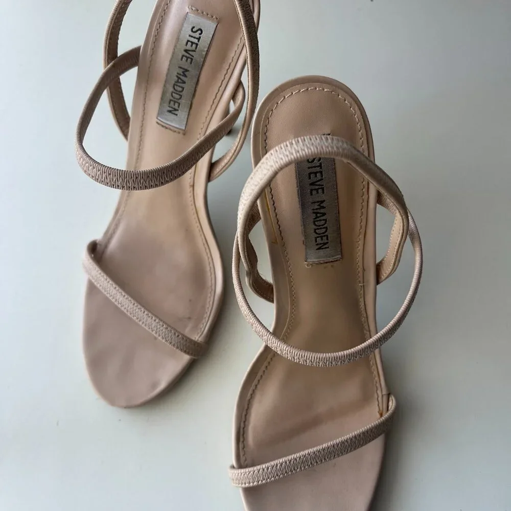 Steve Madden Blush Strappy Stiletto Sandals
